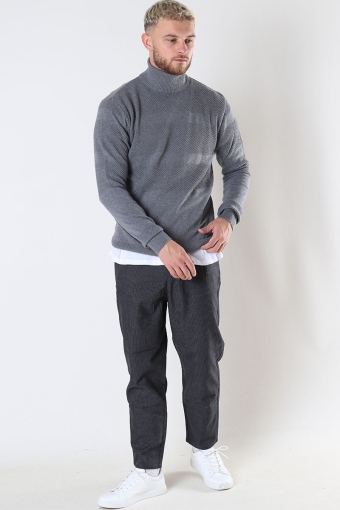 Fisker Cotton roll neck knit Anthracite