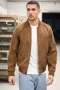 Jack & Jones Rocky Faux Suede Bomber Cognac