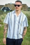 Selected Relax New Linen Shirt SS Resort Egret AOP