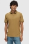 Selected Fave Zip Polo SS Antique Bronze