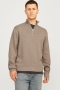 Jack & Jones Milano Stitch Knit Half Zip Greige