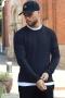 JEFF GREYSON CREW KNIT Navy Mix