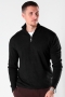 JEFF FRANKIE HALF ZIP KNIT Black